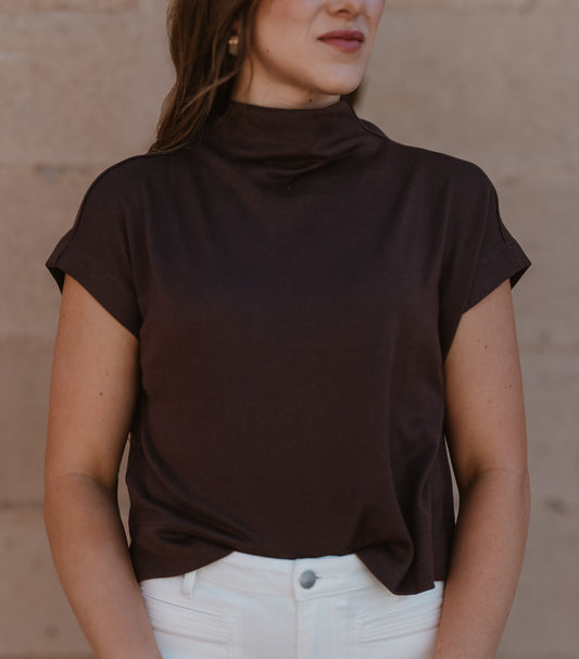 Millie Mock Neck | Sleeveless Top