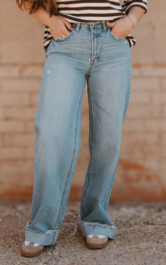 Jubilant | Cuffed Baggy | Wide Leg Jean