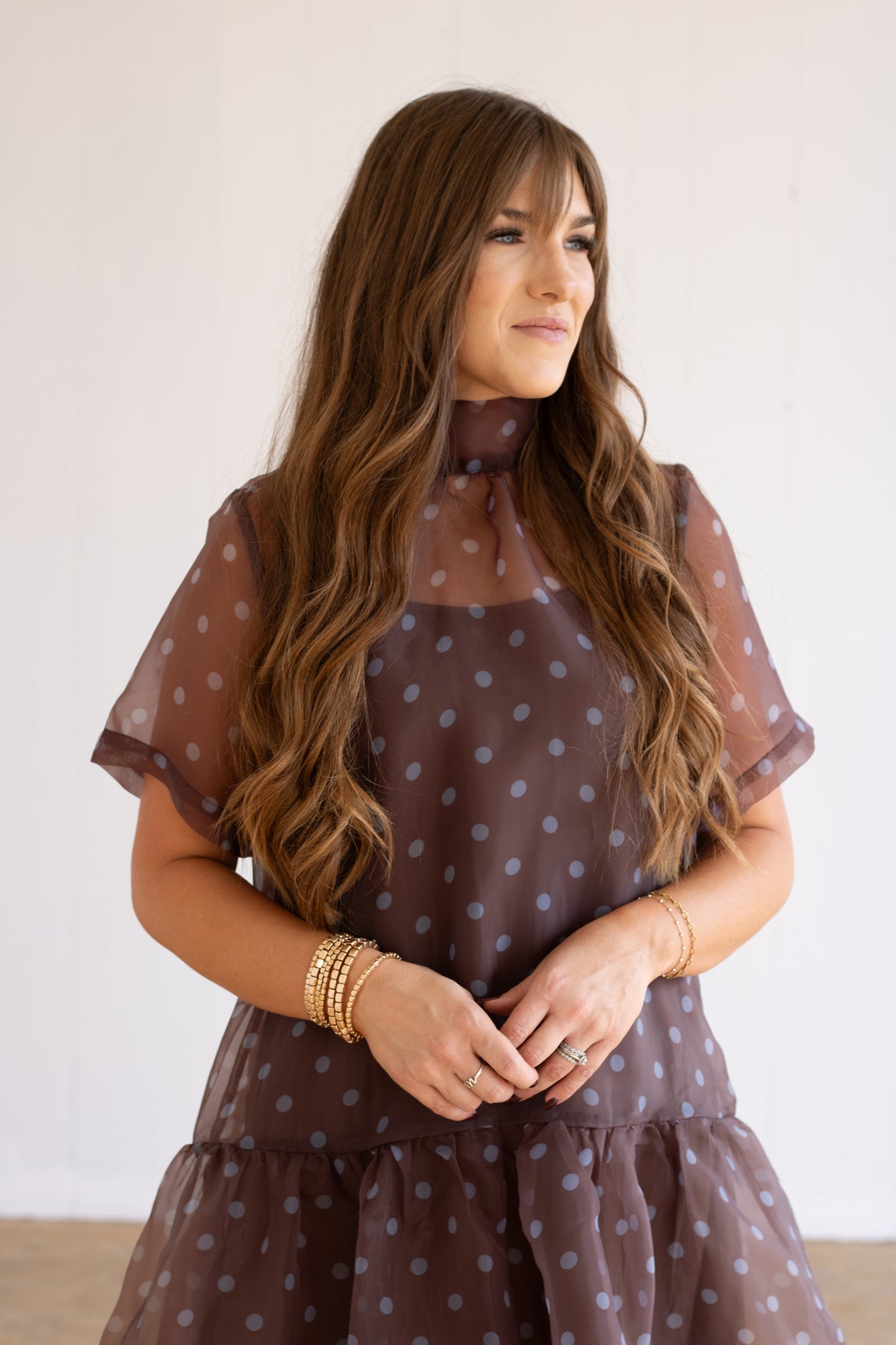 Sheer Serengeti | Dotted Silk Mini Dress