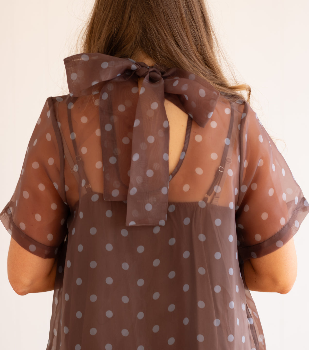 Sheer Serengeti | Dotted Silk Mini Dress